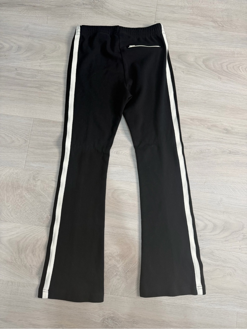 Maeve Black Track Pants with White Side Stripes